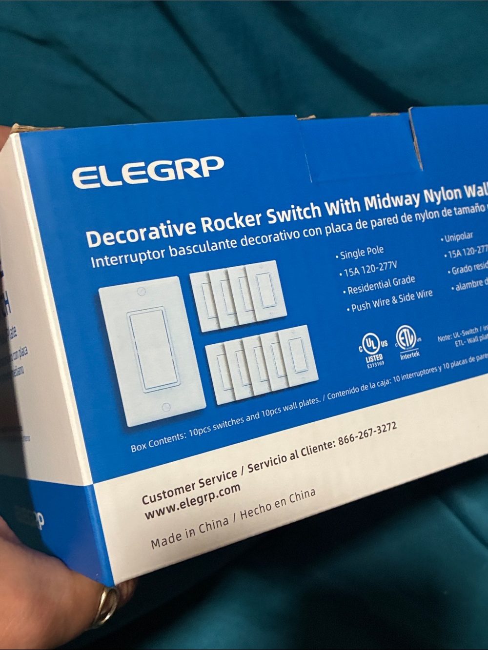 Decorative Rocker Switches 10-Pack - White - Picture 5 of 9